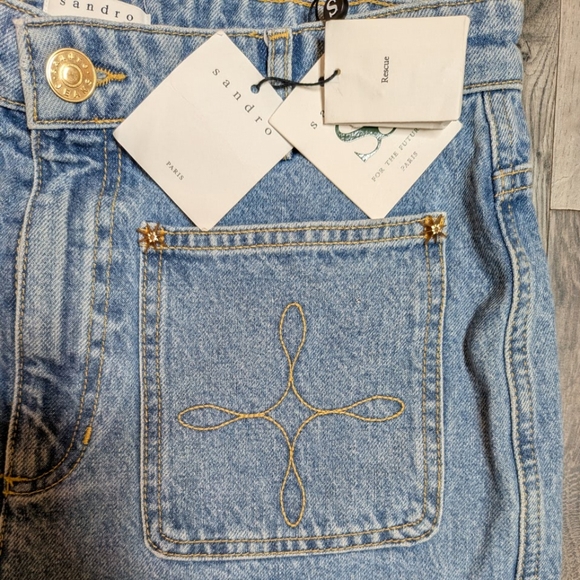 Sandro Jean Shorts Size 42 NWT - Picture 2 of 5